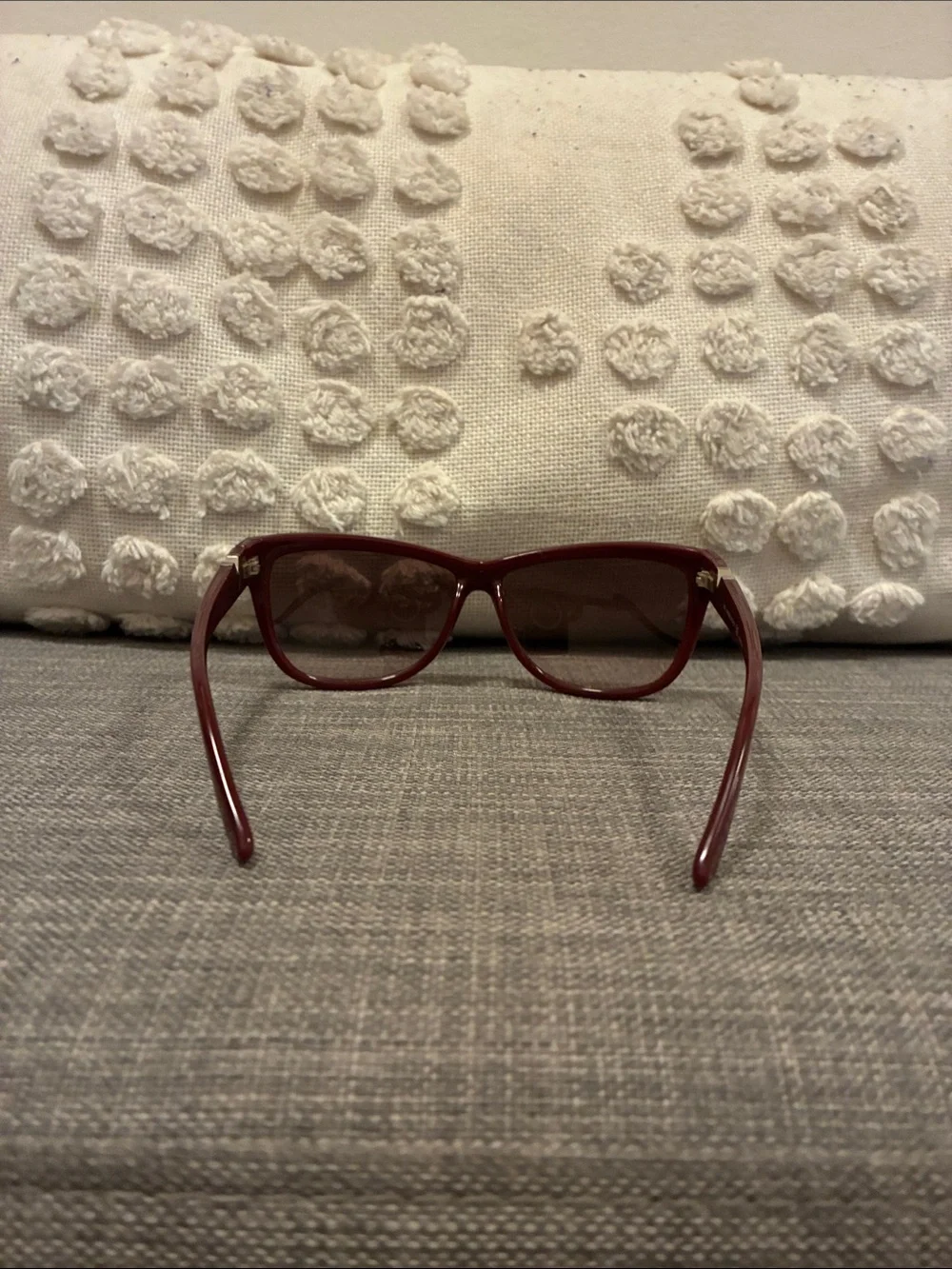 Valentino Women's Burgundy Cat-Eye Sunglasses with Gradient Lenses